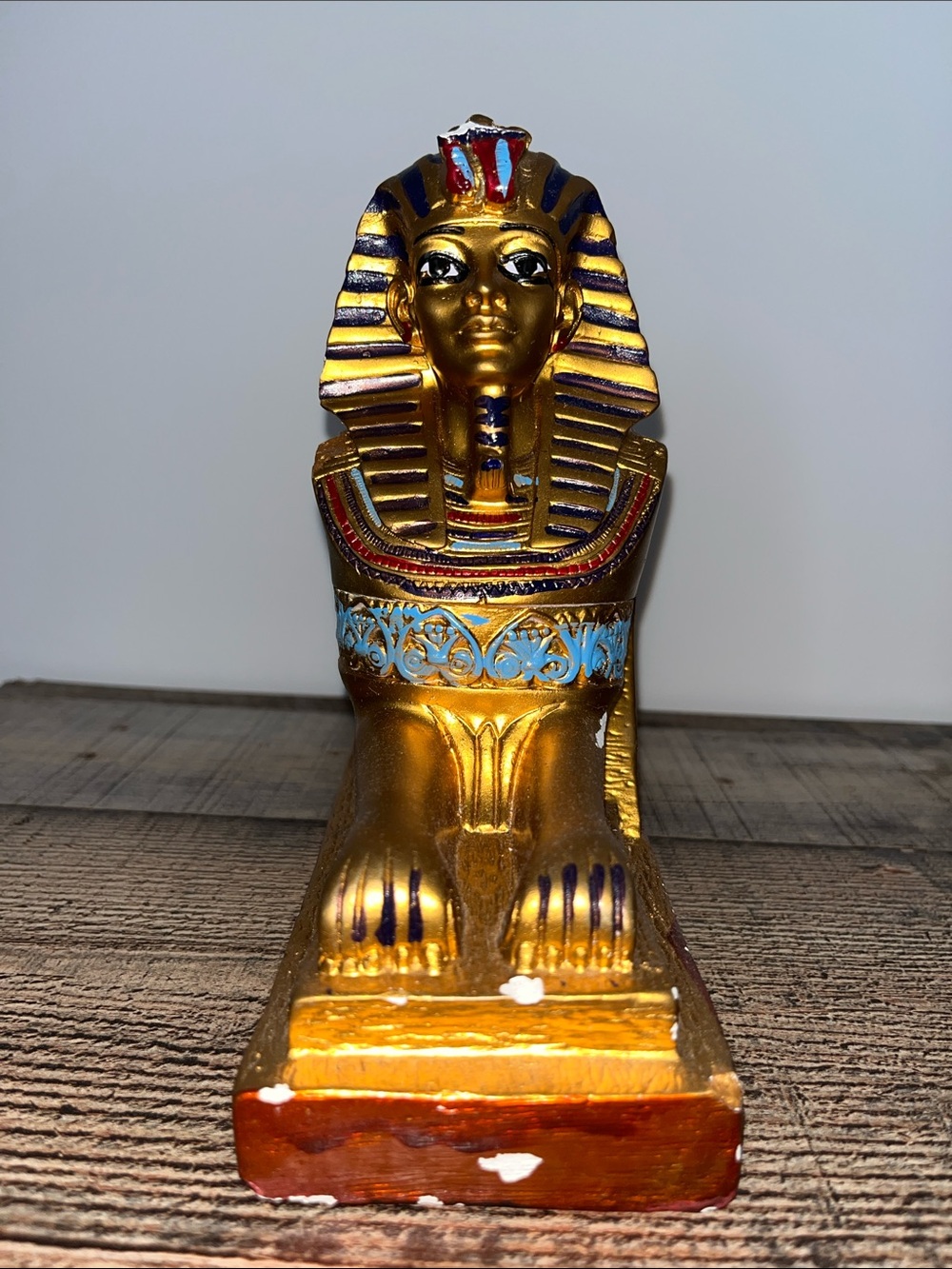 Sculpture of Great Sphinx W/ Tutankhamun Head-Egyptian Heritage